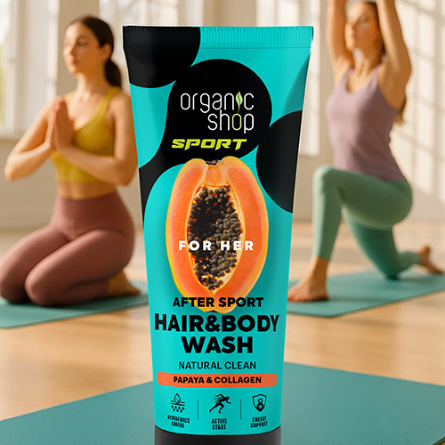 Hajmosás Organic Shop Sport - Papaya és kollagén